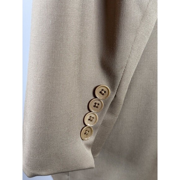 ISAIA Napoli Mens Blazer Brown Base S Aquaspider Super160s Wool Italian Suit 44L - Picture 11 of 16